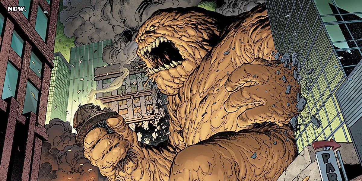 A kaiju sized Clayface attacks Gotham City.