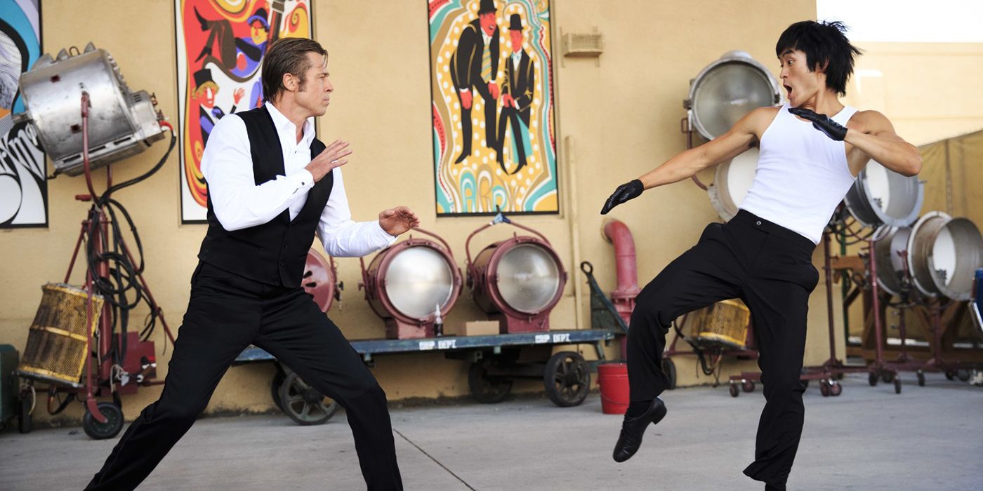 Cliff Booth and Bruce Lee in Once Upon a Time in Hollywood