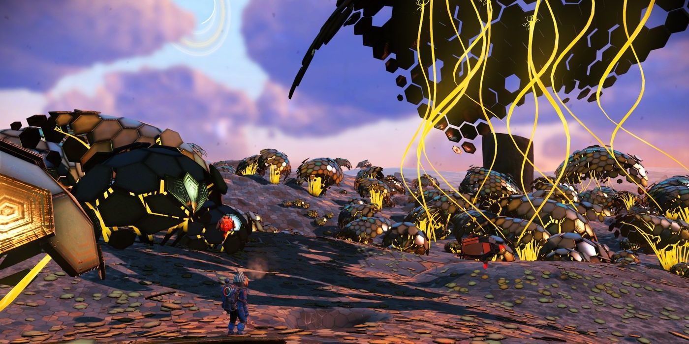 An exotic planet in No Man's Sky