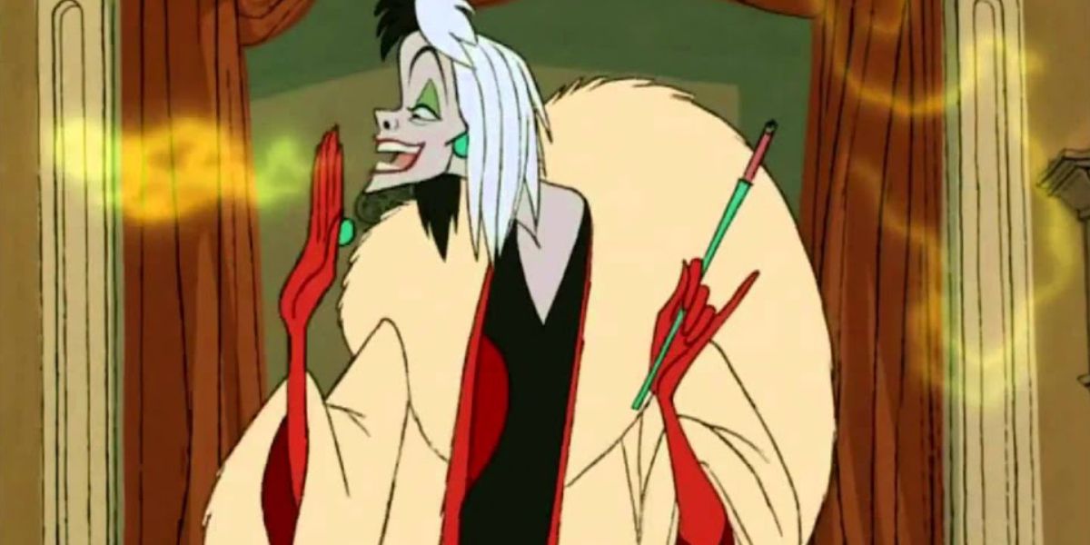 Cruella smoking in One Hundred and One Dalmatians