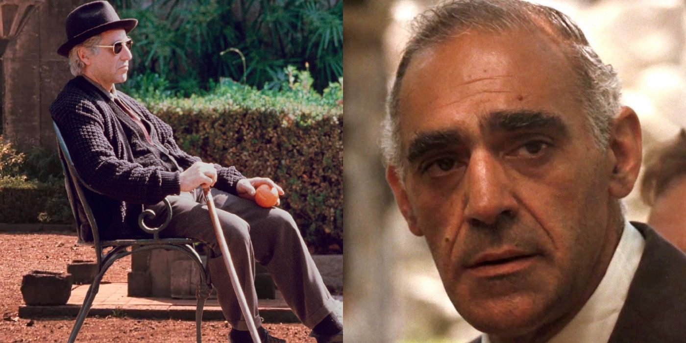 Split image of Michael in The Godfather Part III and Sal in The Godfather