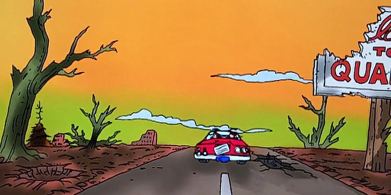A barren wasteland in Family Guy