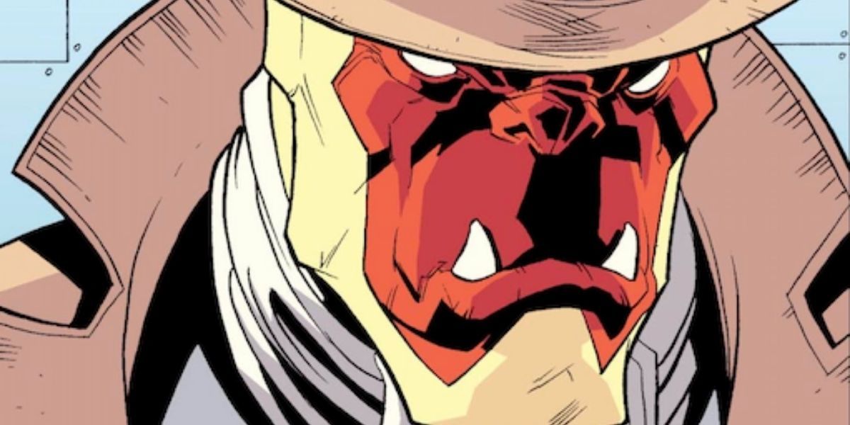 Close-up of Damien Darkblood growling