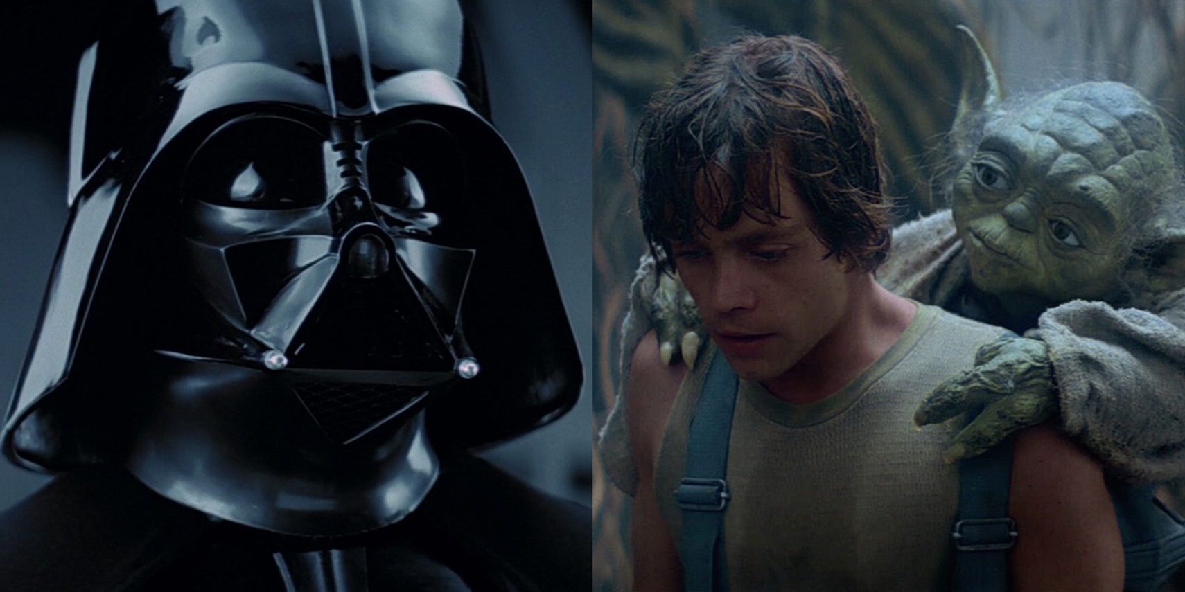 Darth Vader, Luke, and Yoda in The Empire Strikes Back