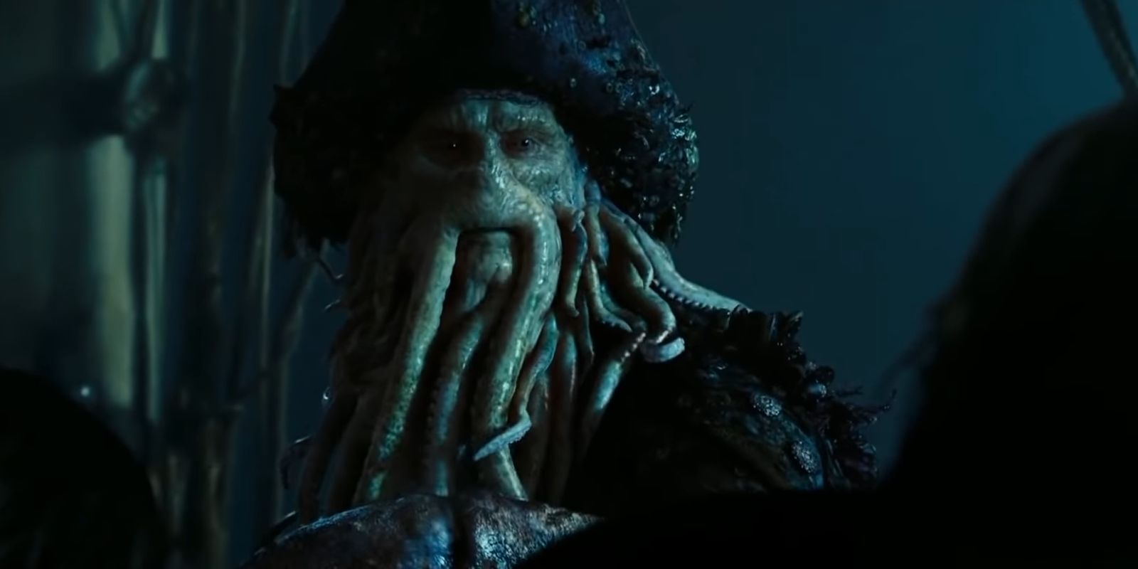 Davy Jones taunting survivors in Pirates Of The Caribbean Dead Man's Chest