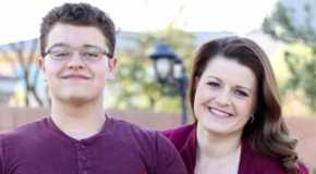 Dayton Robyn Brown Sister Wives both wearing burgundy shirts