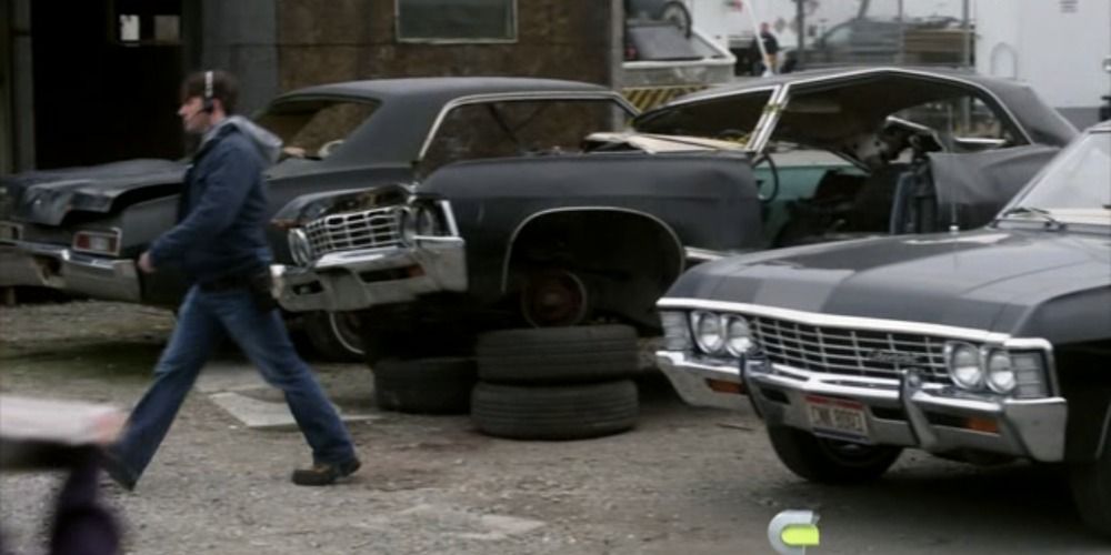 Dean and Sam come across a parking lot filled with Impalas in The French Mistake in Supernatural
