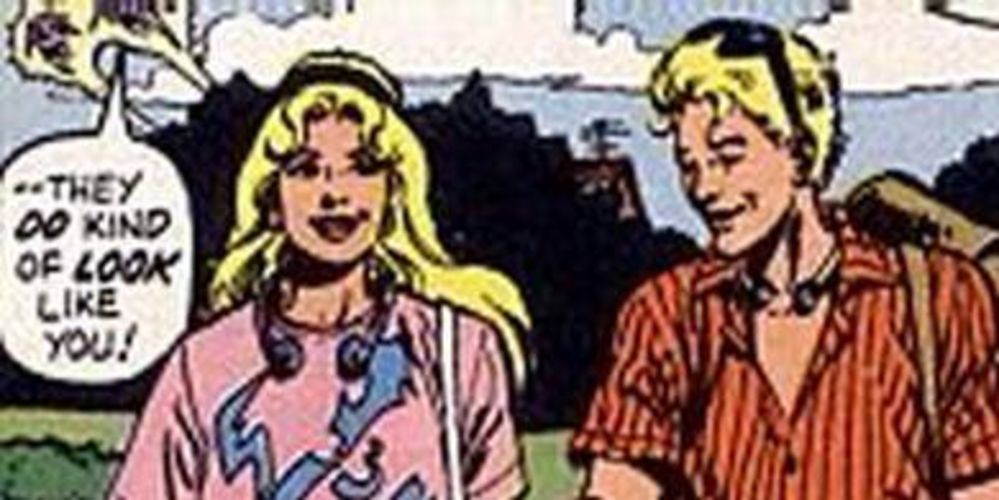 Thena's twins Deborah and Donald Ritter chatting in the Eternals comic series