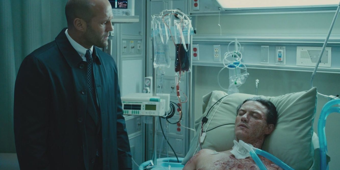 Deckard Shaw looks at Owen in the hospital