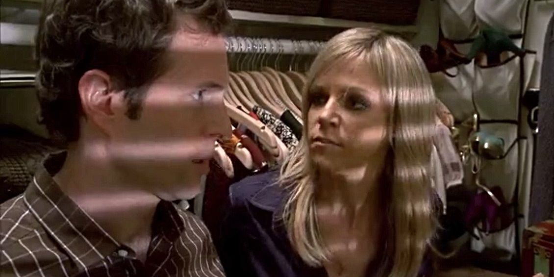 Dennis and Dee trapped in a closet in It's Always Sunny.