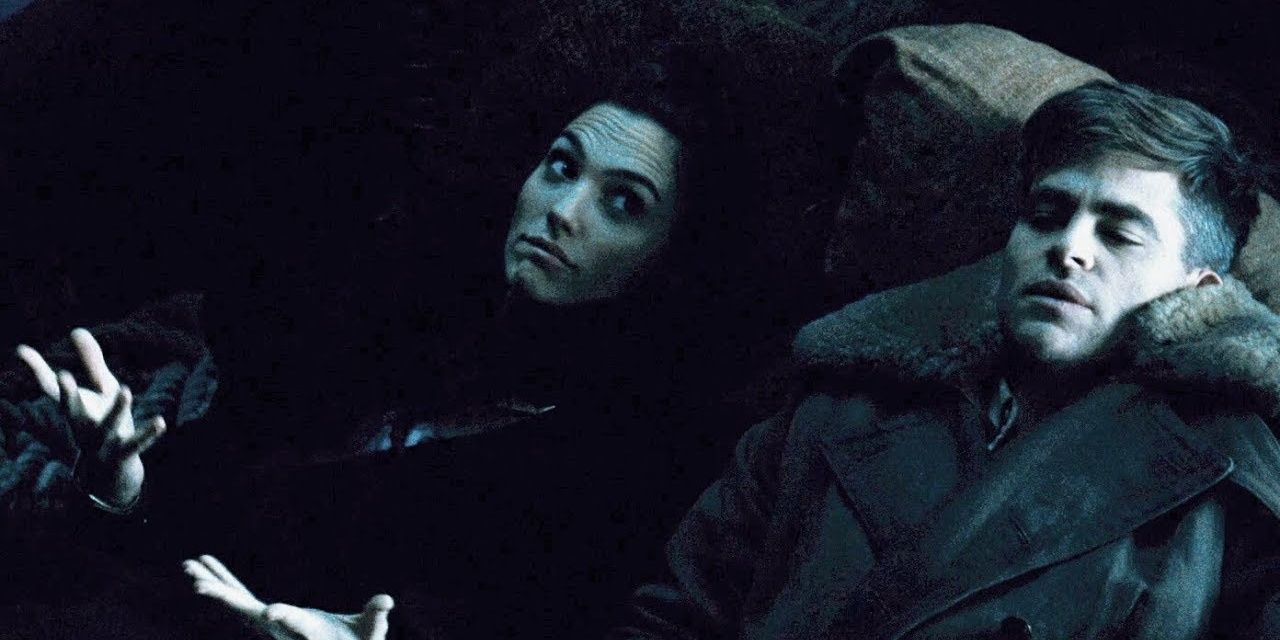 Diana and Steve lie on their boat in Wonder Woman