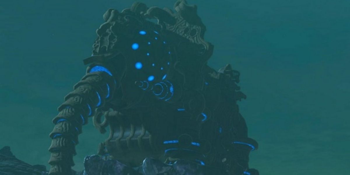 Divine Beast Vah Rita from Breath of the Wild, a large mechanical beast that resembles an elephant.