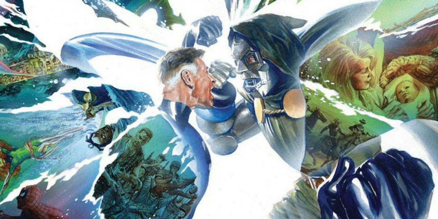 Doctor Doom fighting Reed Richards.