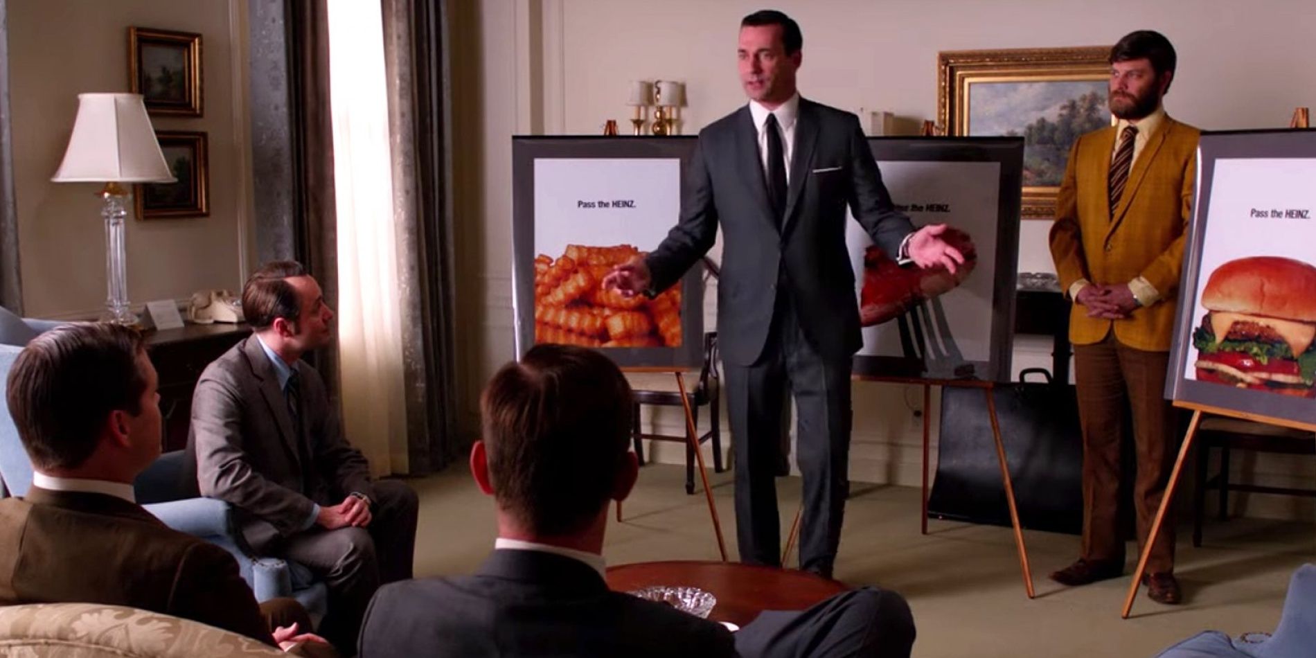 Don Draper pitches to Heinz in Mad Men.