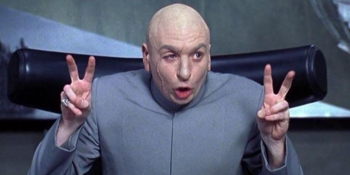 Dr Evil using airquotes in Austin Powers.