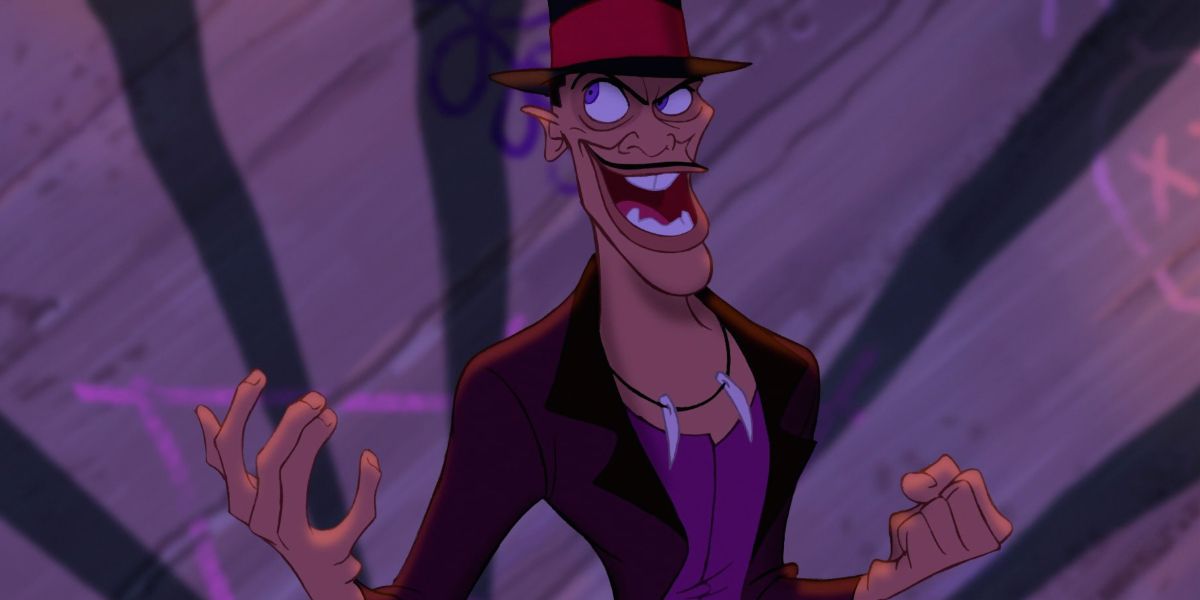 Dr. Facilier laughing during song solo in The Princess and the Frog.