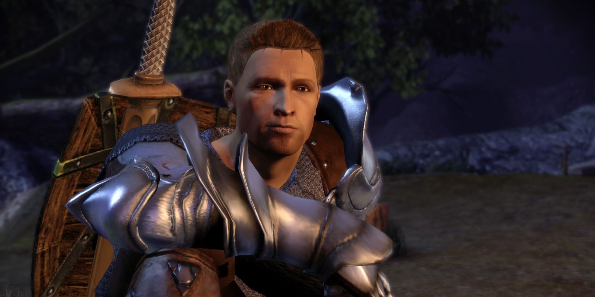 Alistair talks to the Warden at camp
