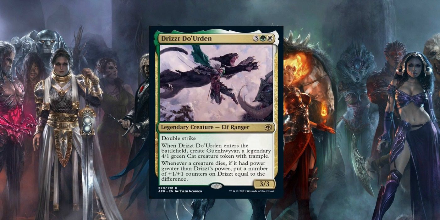 Dungeons & Dragons Magic the Gathering Drizzt Card