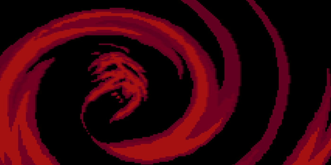 Giygas as he is depicted in the final boss encounter of EarthBound on the SNES.