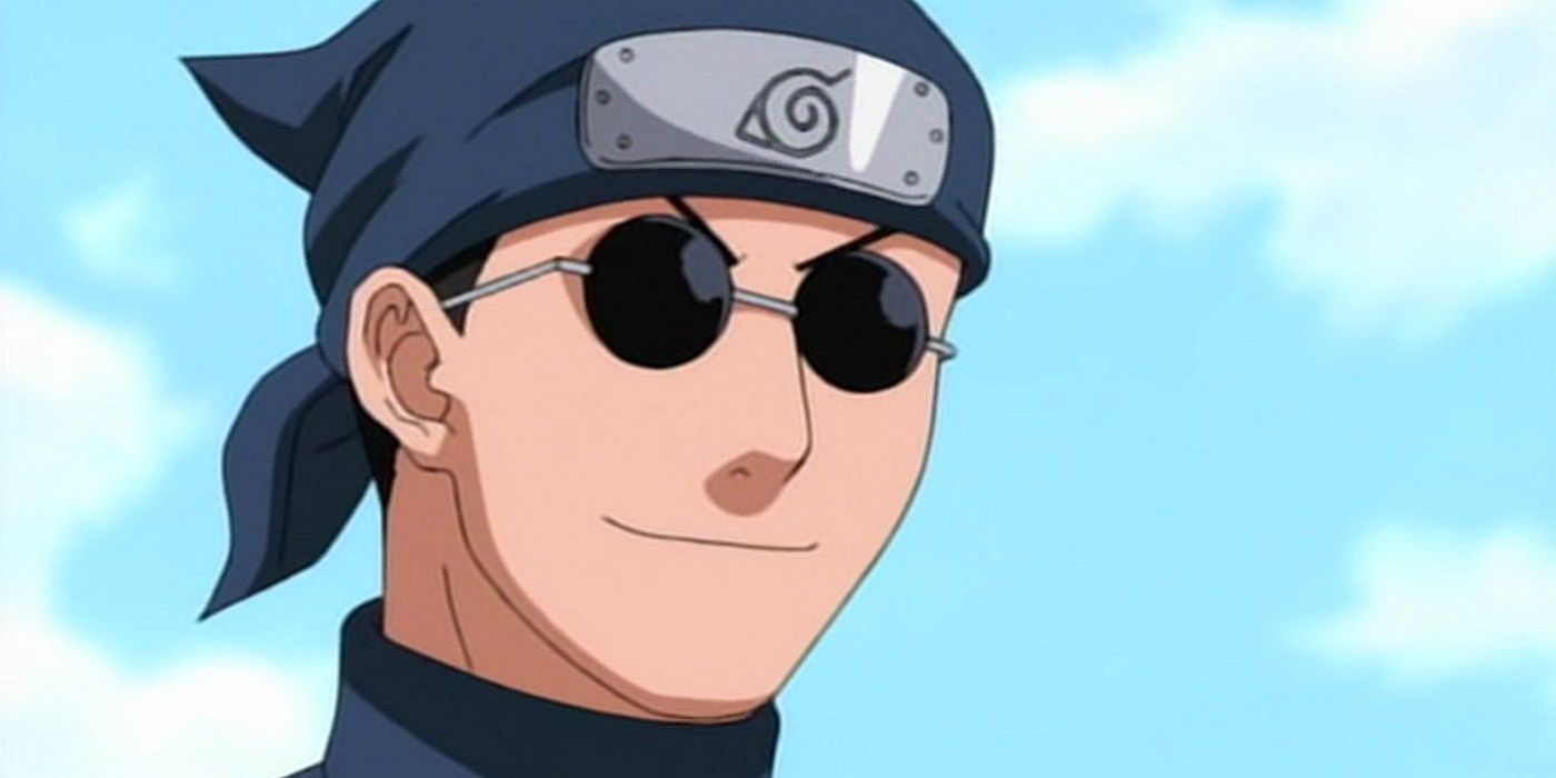 Ebisu from Naruto sporting his trademark black glasses.