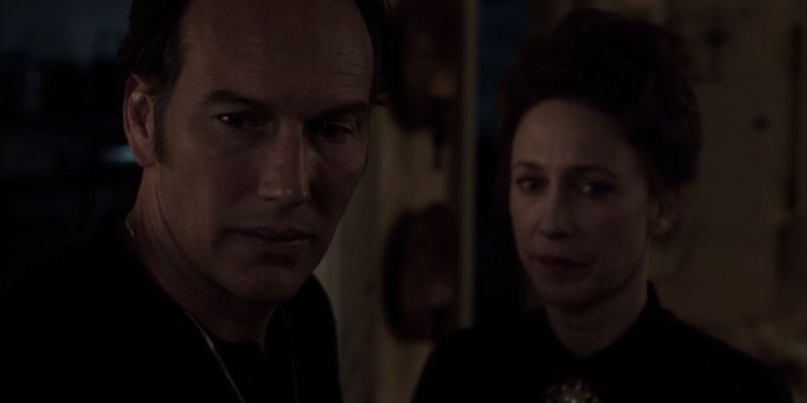Ed and Lorraine Warren look worried in The Conjuring The Devil Made Me Do It
