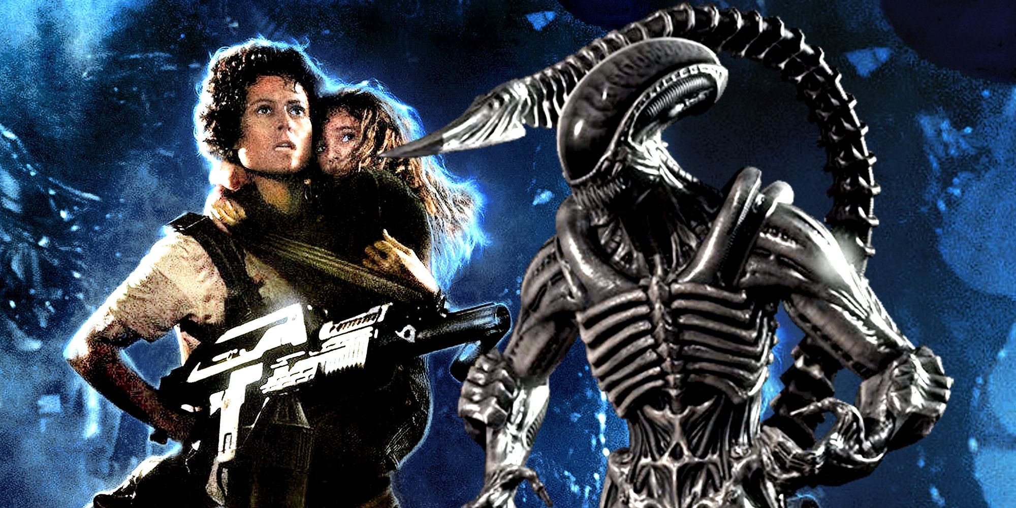 Ellen Ripley and Newt in Alien and Xenomorph in Mortal Kombat