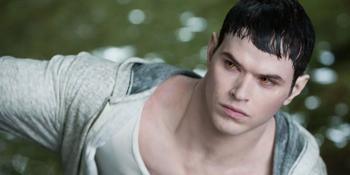 Emmett Cullen protecting the Cullens in Twilight.