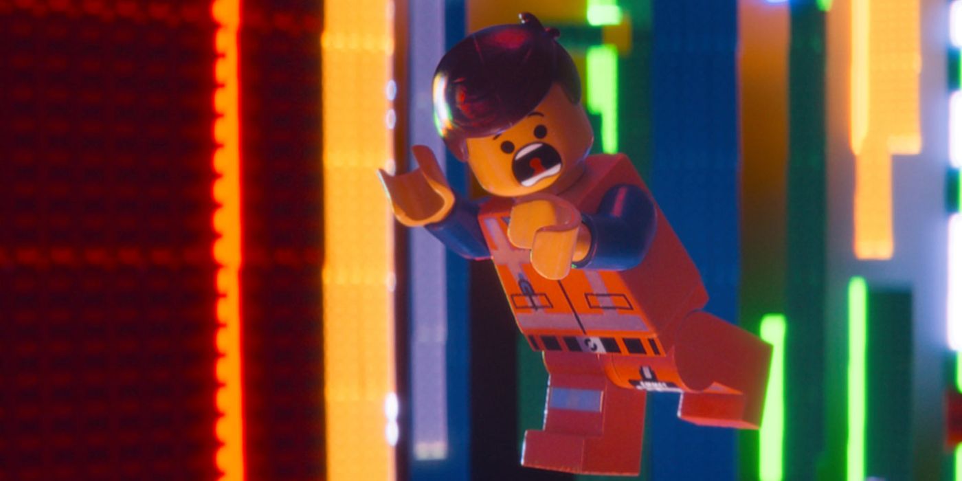 Emmett falling in The Lego Movie.