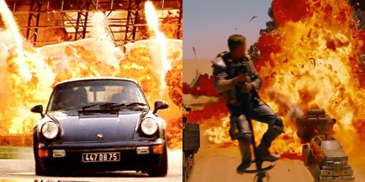 Explosions in Bad Boys and Mad Max Fury Road