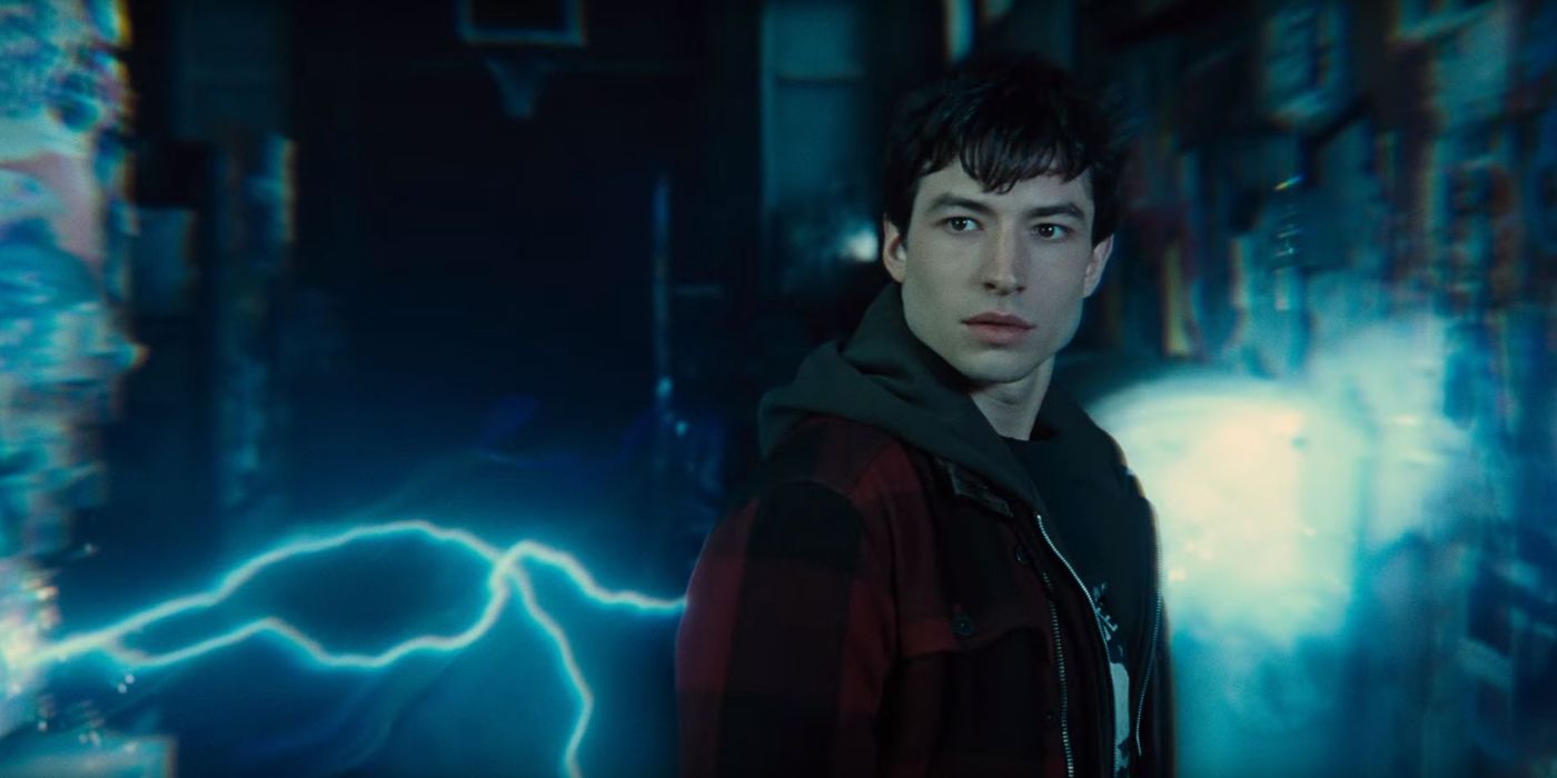 Barry Allen watches in shock in Zack Snyder's Justice League.