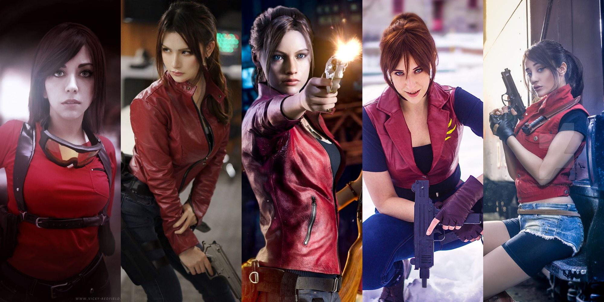 Video Game Resident Evil 2 Remake Claire Redfield Outfit Cosplay Costu