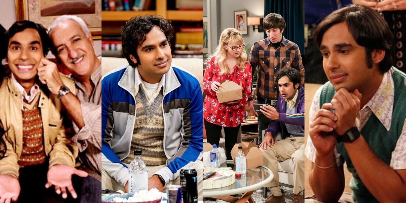 Collage of images with Raj from The Big Bang Theory