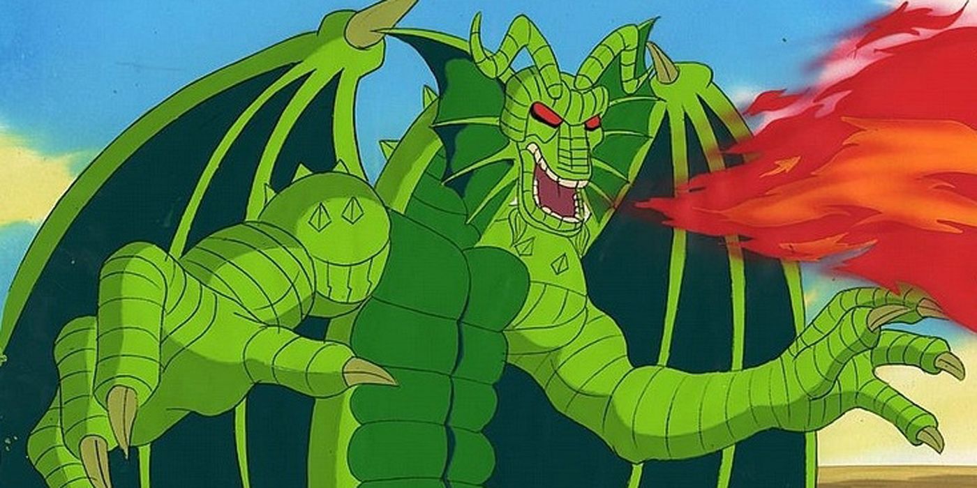 Fin Fang Foom blowing fire.