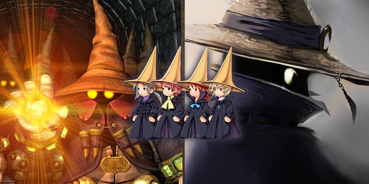Split image of the Black Mage in Final Fantasy