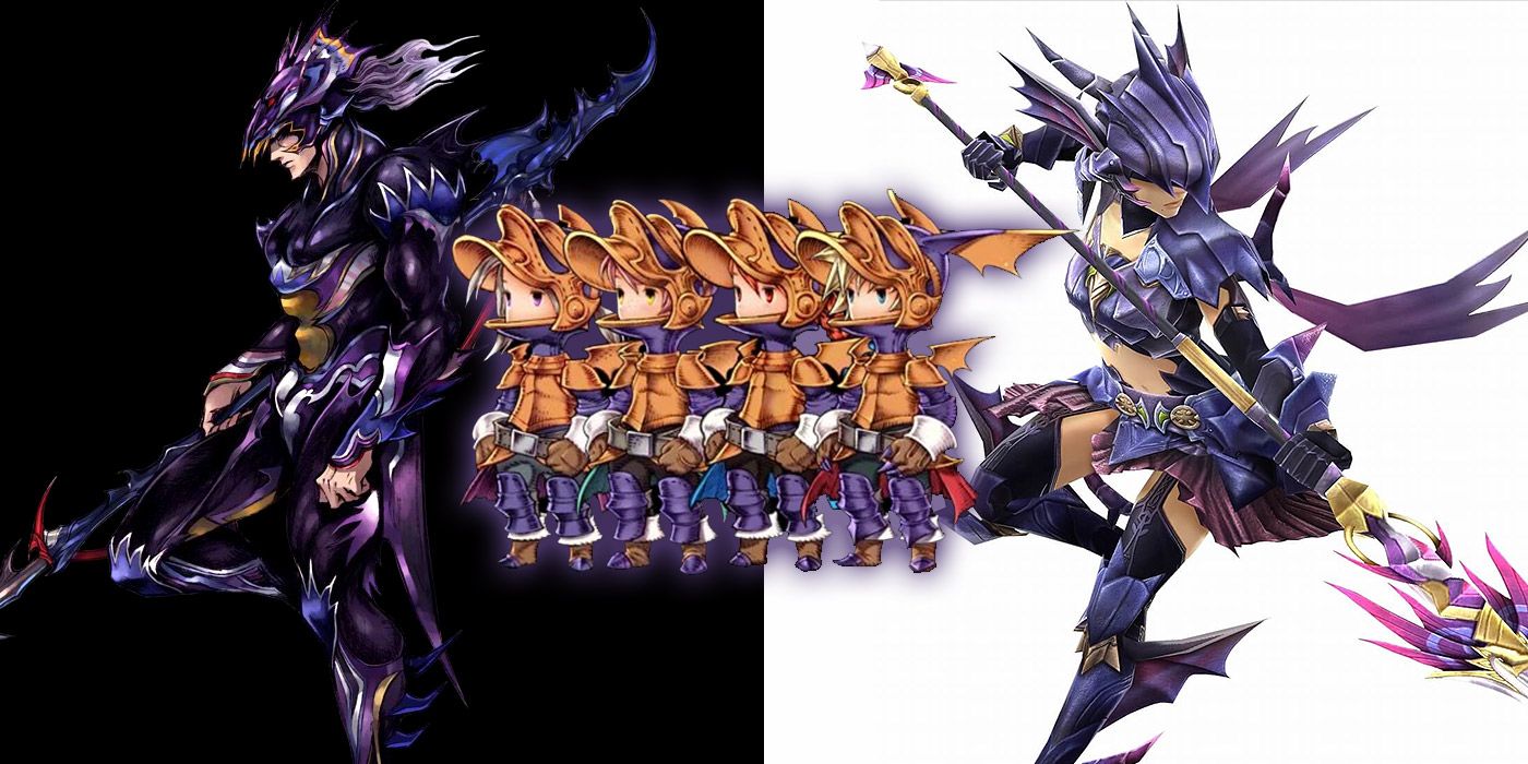 Split image of Dragoons in Final Fantasy