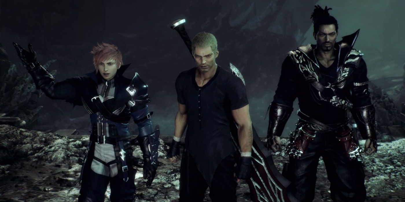 Um grupo de três personagens em Stranger of Paradise: Final Fantasy Origin.
