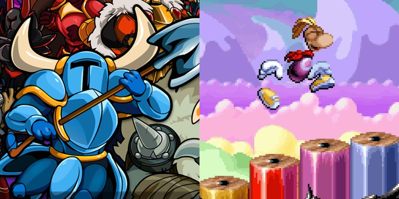 Shovel Knight and Rayman representing games that need cartoons