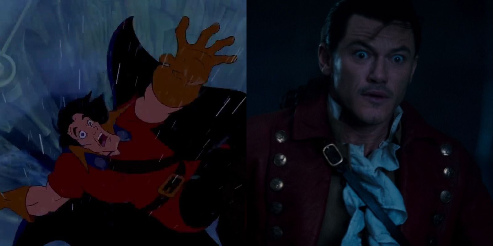 Gaston's death in both the original and remake of Beauty And The Beast
