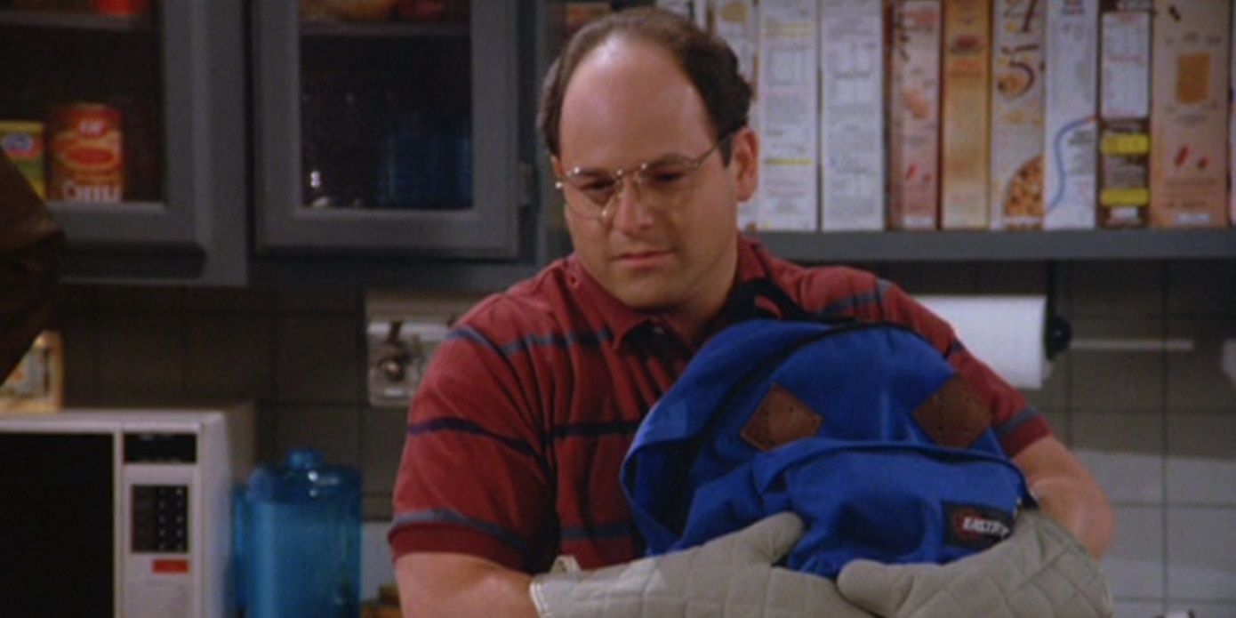 George becomes a hand model in Seinfeld