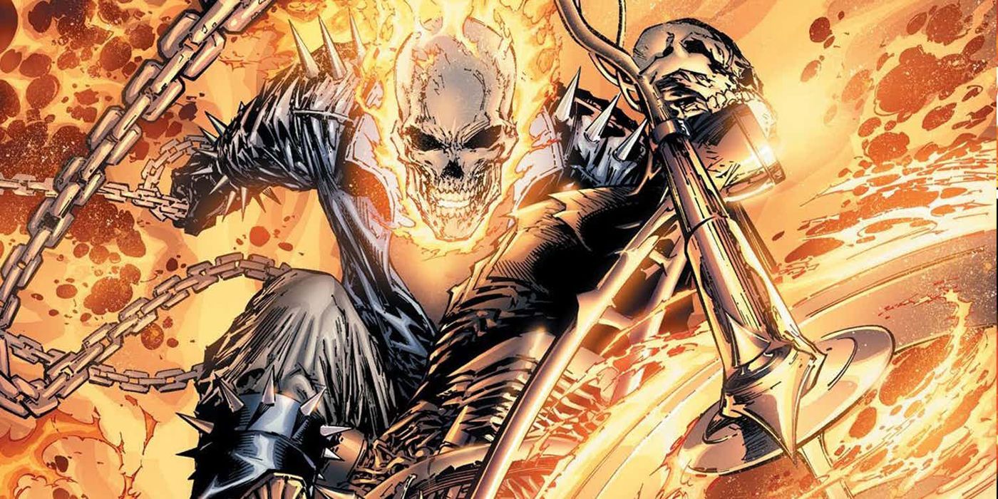 Ghost Rider leaping into action