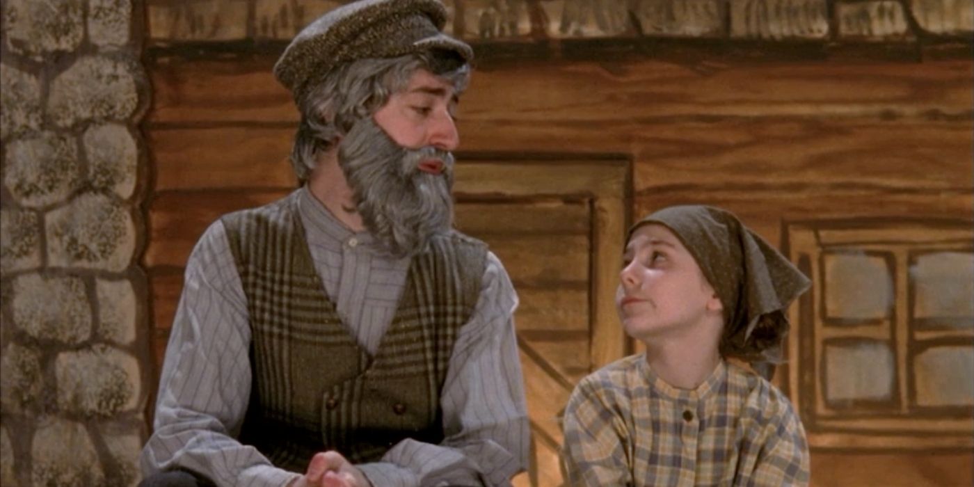 Kirk performing in the play Fiddler On The Roof with a young girl on Gilmore Girls