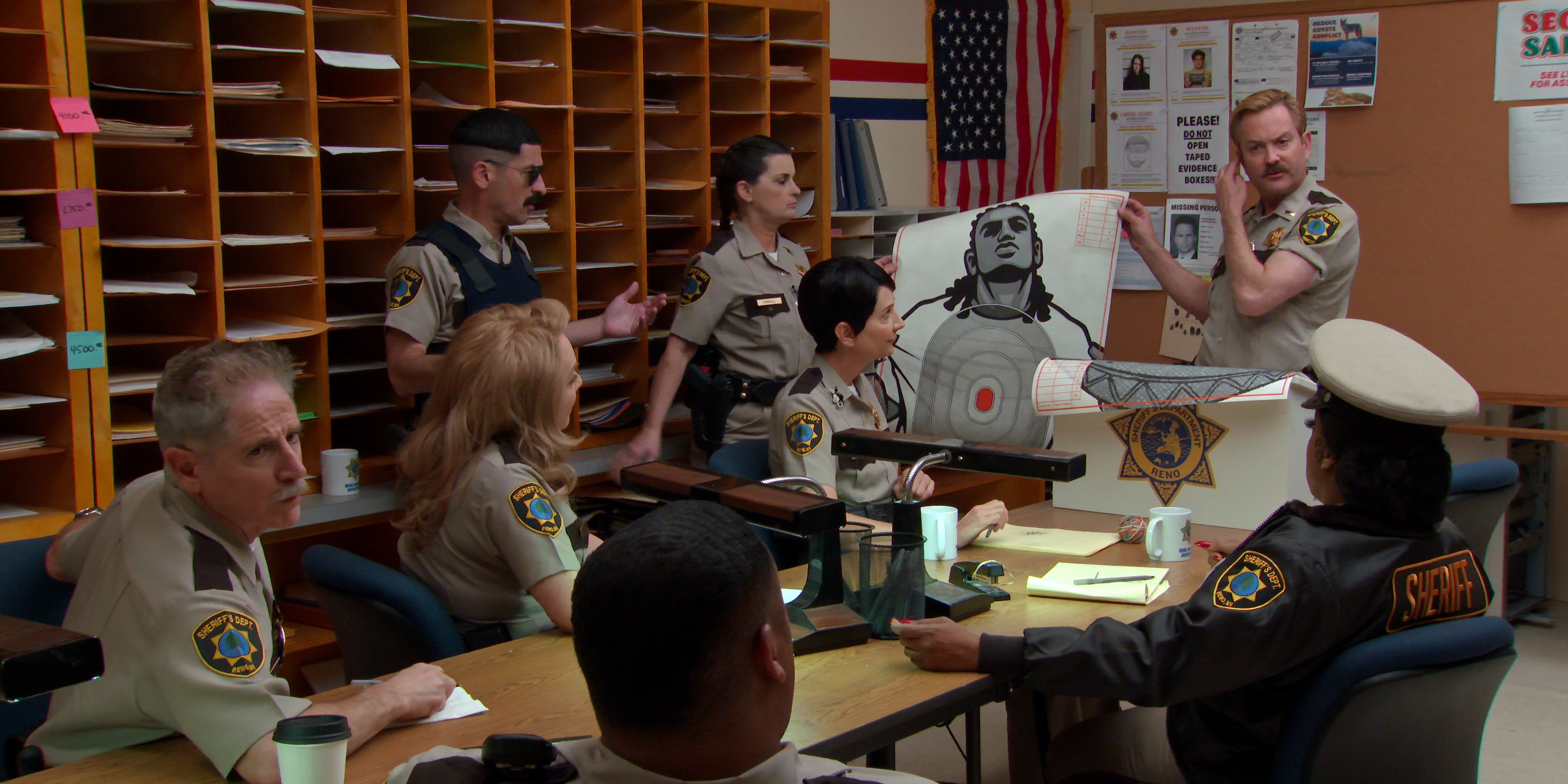 The Reno 911 characters have a meeting