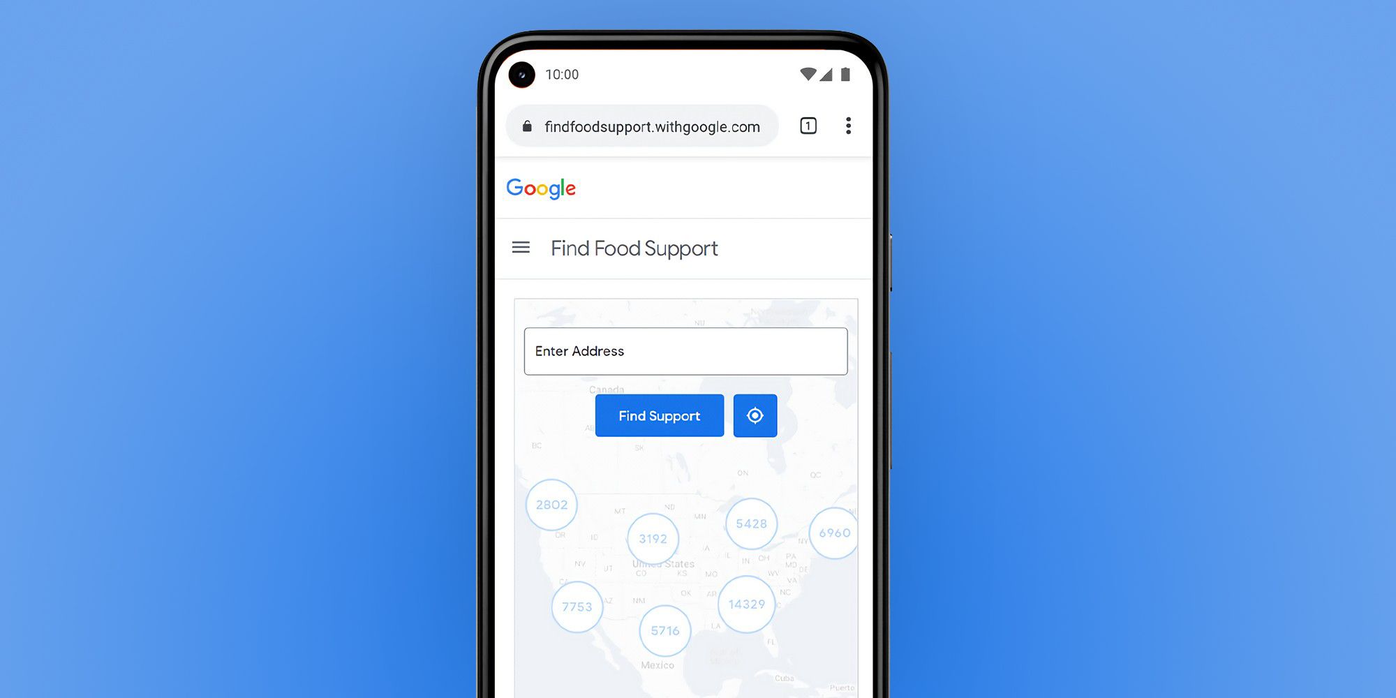Google Food Insecurity Support Website
