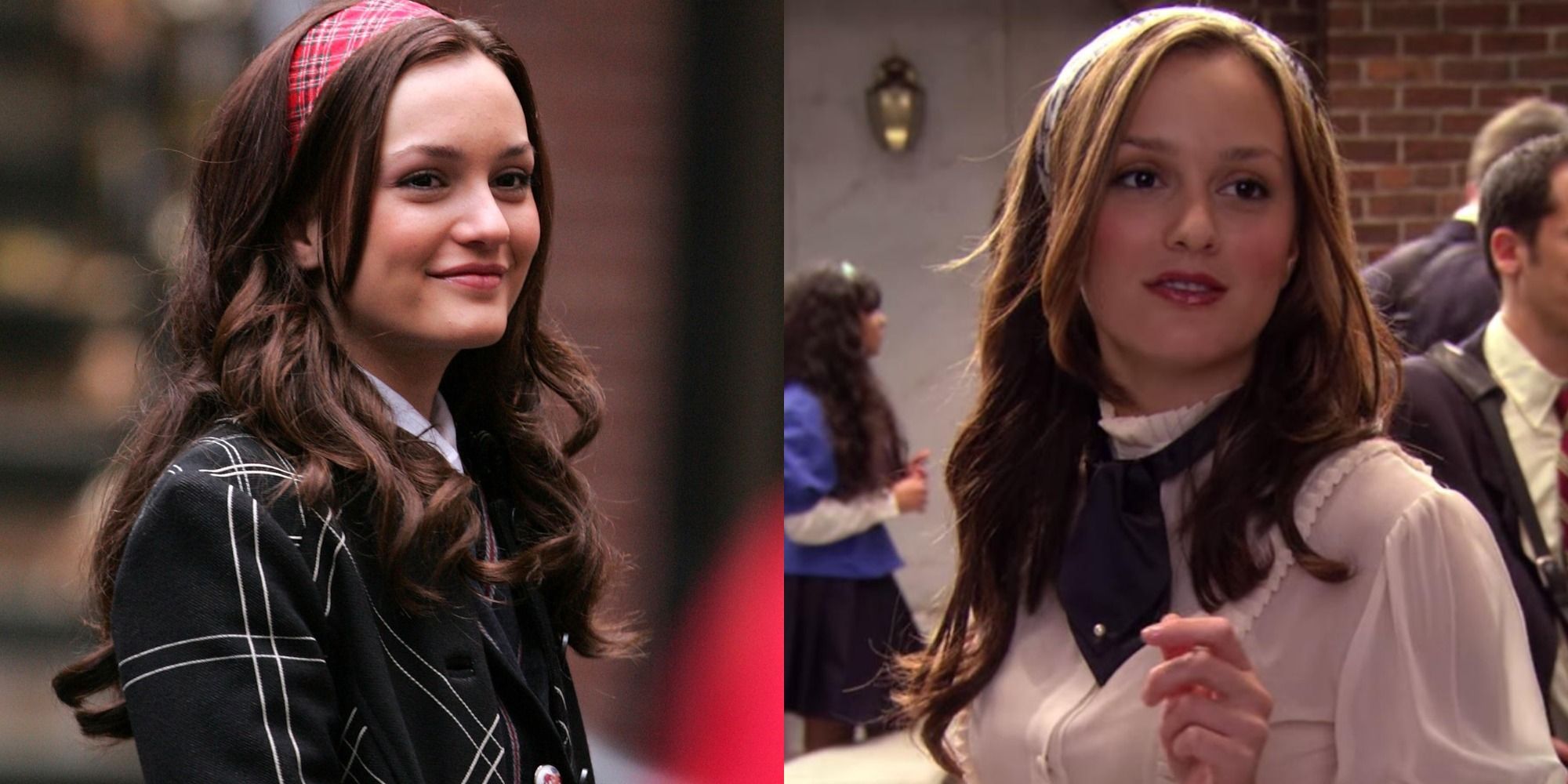 Two side by side images of Blair from Gossip Girl