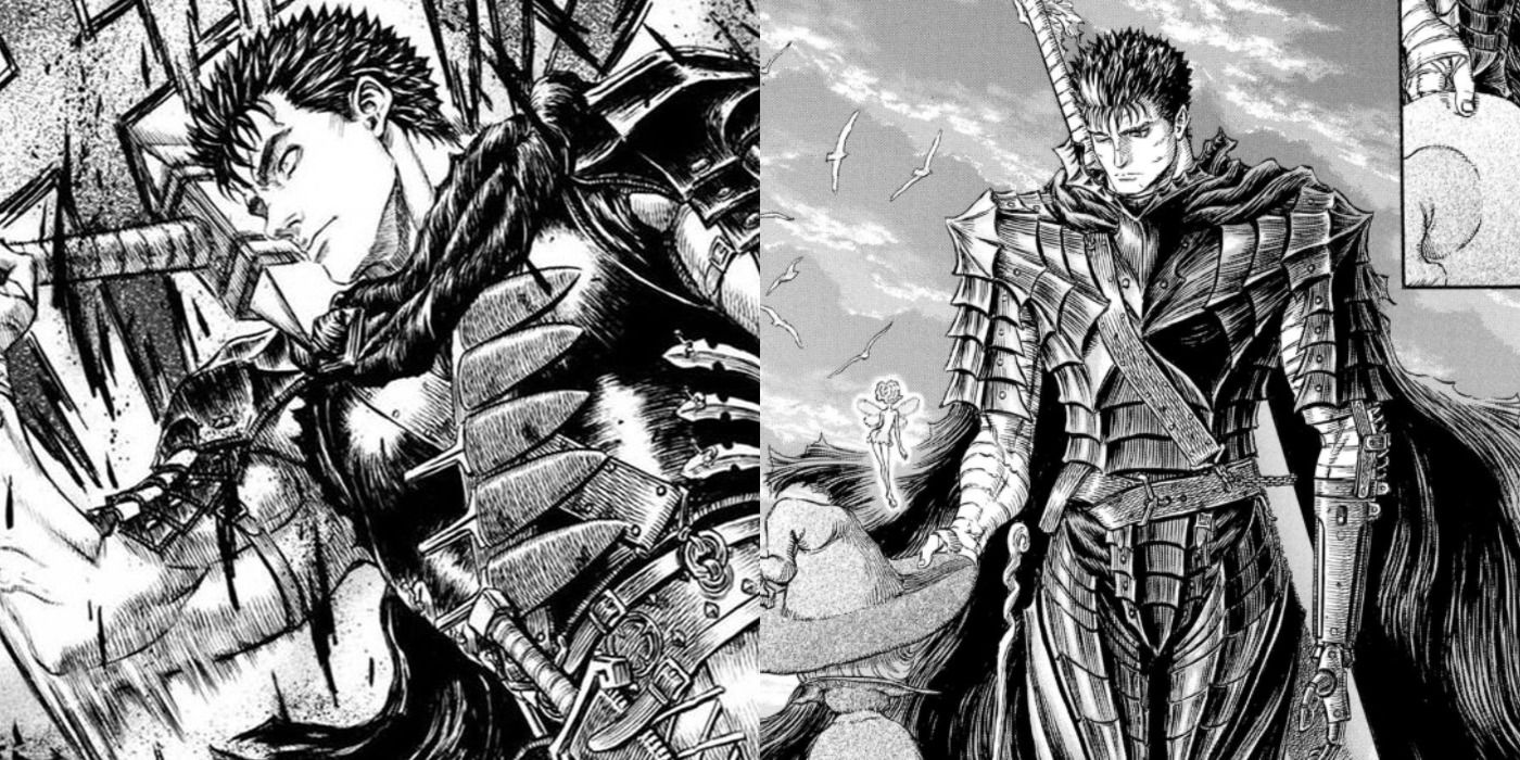 Guts and Guts and Schierke in the manga