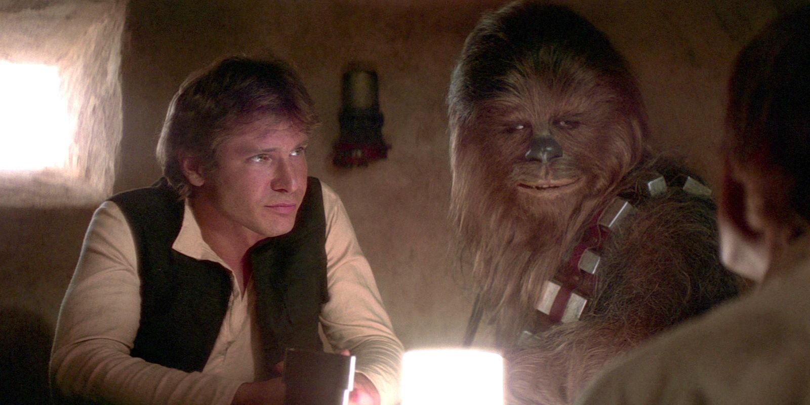 Han and Chewie in Mos Eisley Cantina in Star Wars