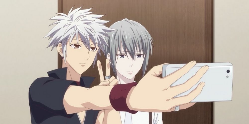 Haru And Yuki taking a selfie
