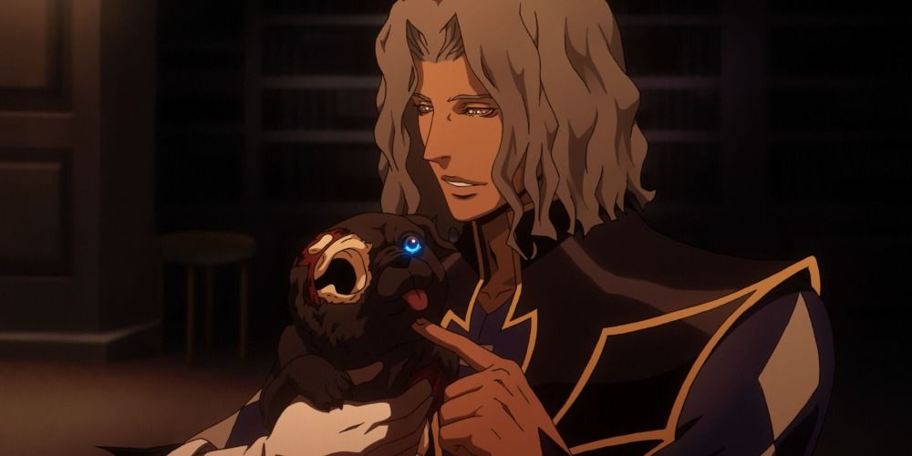 Hector with his reanimated pet dog