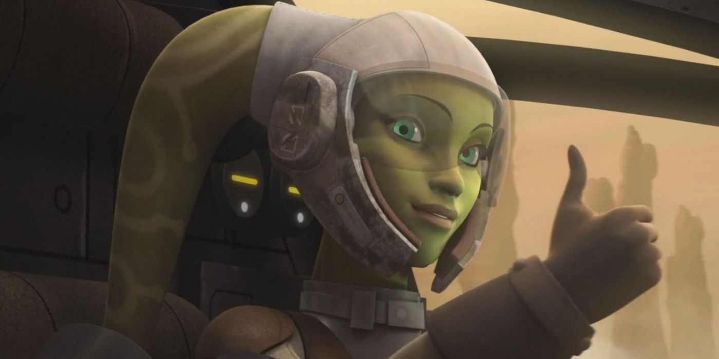 Hera Syndulla doing a thumbs up in SW Rebels