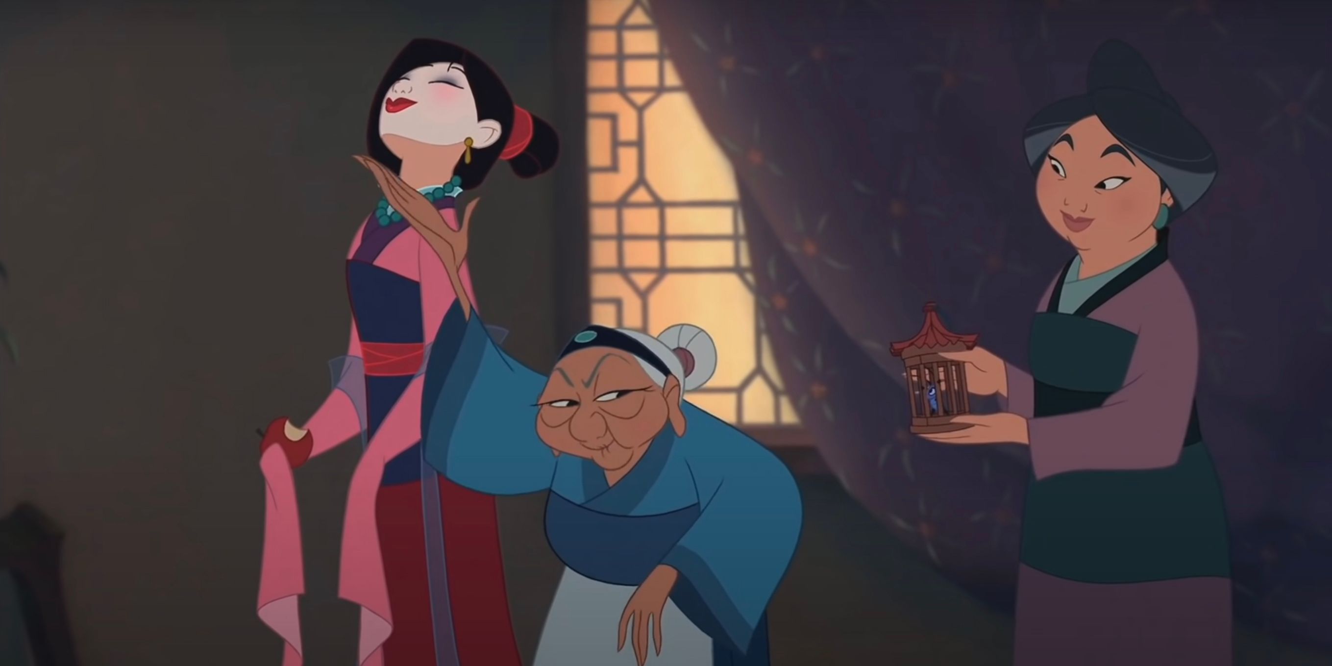 The characters in Mulan sing Honor To Us All.
